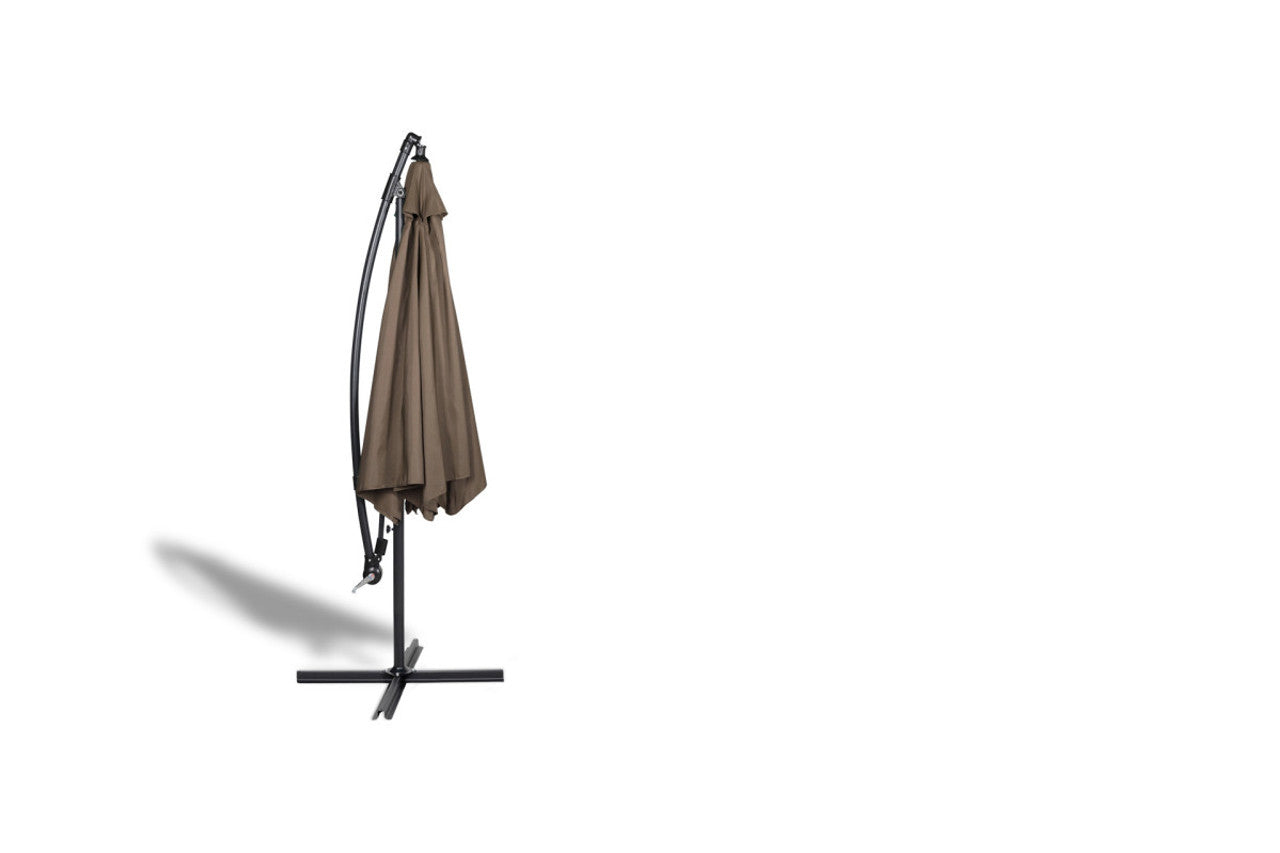 Lifa Garden - Hängesonnenschirm Premium - inkl. wasserdichte Sonnenschirmhülle - Polyester - 300 x 300 x 250 cm - Taupe