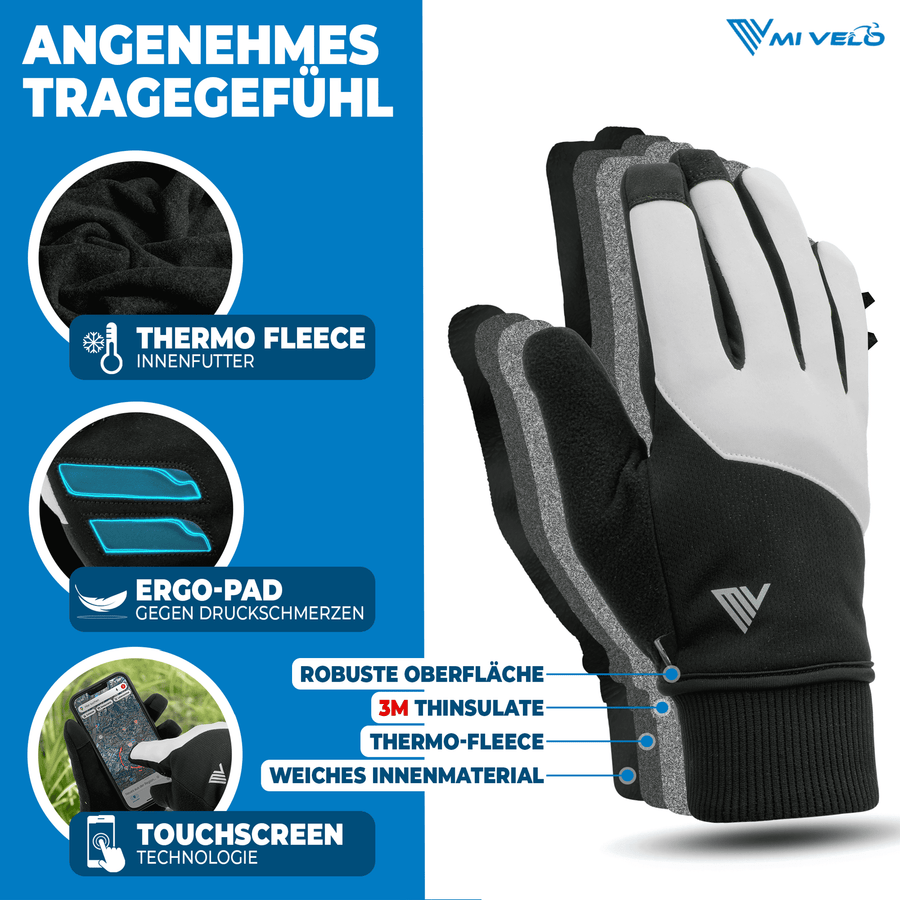 MIVELO THERMO-FIT Winterhandschuhe - Thermofleece & 3M Thinsulate - Unisex - XL
