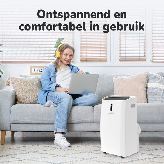 Bloomfold Mobile Air Conditioner - 12.000 BTU - 4-in-1 - Klimaanlage mit Fensterdichtungs-Kits - Schlafzimmer - Wohnzimmer - kühlen bis zu 35mÂ²