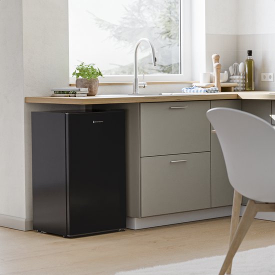 KitchenBrothers Kühlschrank - 92L - Tischmodell - Eisfach - Frigo - Freistehend - Schwarz