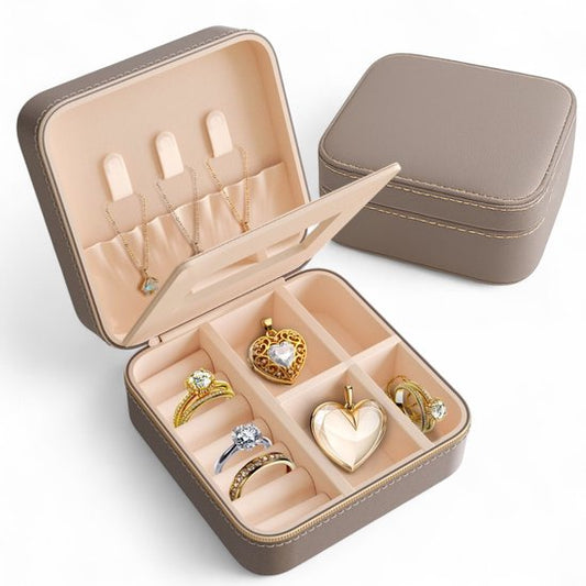 Vimora Schmuckkästchen mit Spiegel - Für Schmuck, Halsketten, Ohrringe, Armbänder - Box - Erwachsene - Mädchen - Frauen - Damen