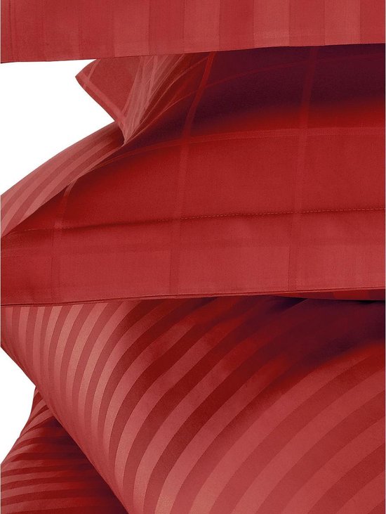 De Witte Lietaer Bettbezug aus Baumwollsatin Zygo – Hotelgröße – 260 x 240 cm – Rot