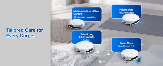 ECOVACS - DEEBOT T50 Max Pro Omni Gen 2 – Staubsauger- und Wischroboter – 18.500 Pa Saugkraft – Selbstreinigender Staubsaugerroboter mit Warmwasser-Wischsystem – Automatische Entleerungsstation – Geeignet für Tierhaare
