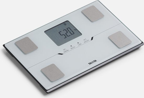 Intelligente Waage mit Körperanalyse – Japanische Technologie – Digitale Personenwaage – mit App – Präzise für die Gesundheitsüberwachung – TANITA® – BC-401 Weiß