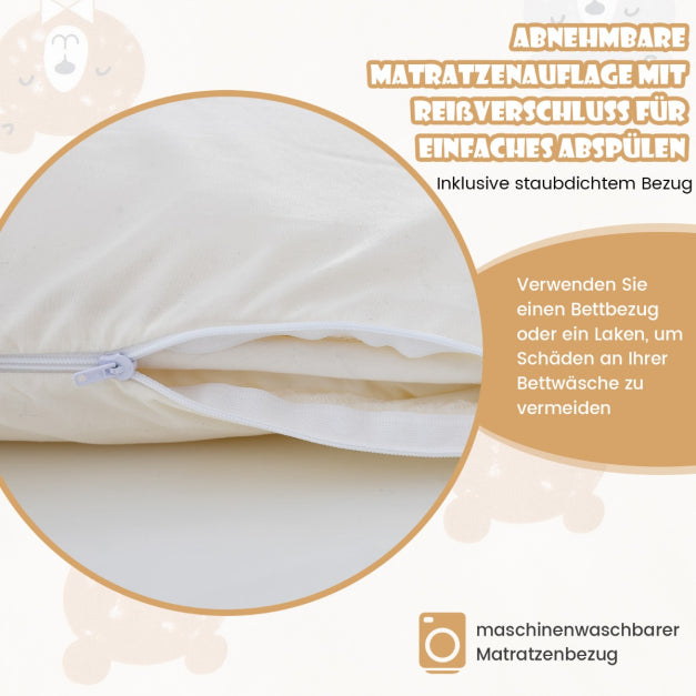 Coast Bodenmatratze - waschbar - Mikrofaser & Polyester - 200x90x10cm - Beige