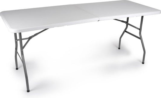 Campingtisch zusammenklappbar - Gartentisch Kunststoff - 180x74x74cm - bis zu 6 Personen - Weiß