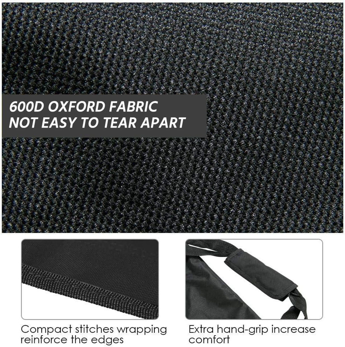 Yaheetech Camping Bank faltbar 6-Personen - 270 x 49 x 82 cm - Ausgestattet mit 600D Oxford-Gewebe und Tragetasche und Seitentaschen - Für Sportmannschaften und Veranstaltungen - Schwarz Metall
