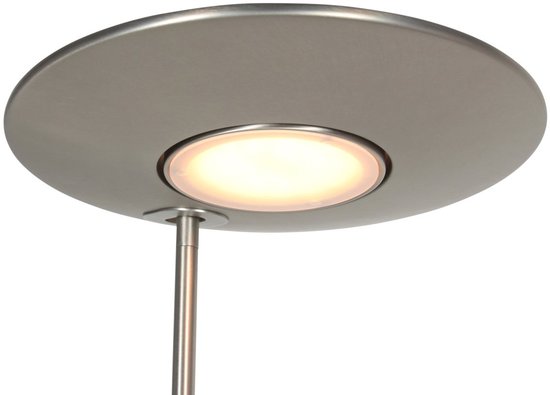 Stehlampe Zenith 2 4394ST aus Stahl mit Uplight und Lesearm – Steinhauer Exclusive, modernes Design, dreh- und neigbar, 4940 Lumen Lichtleistung, einstellbare Farbtemperatur von 2200 bis 4000 Kelvin