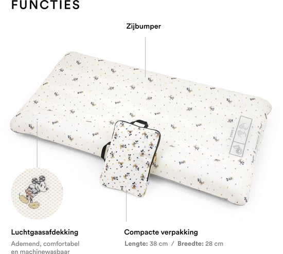Stokke JetKids CloudSleeper, Mickey Celebration – Aufblasbares Reisebett – Integrierte Pumpe, atmungsaktiver Netzbezug und durchgehende Schutzpolster, damit Ihr Kind sicher liegt – für Kinder ab 3 Jahren