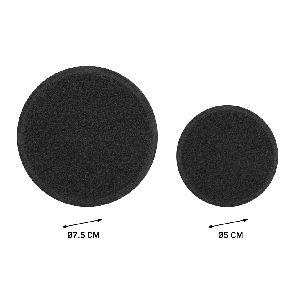 VONROC Polierpadset - 6-teilig | Ø50 & 75 mm | Für Grobpolieren, Feinschliff & Glanz | Dual Action Polierer
