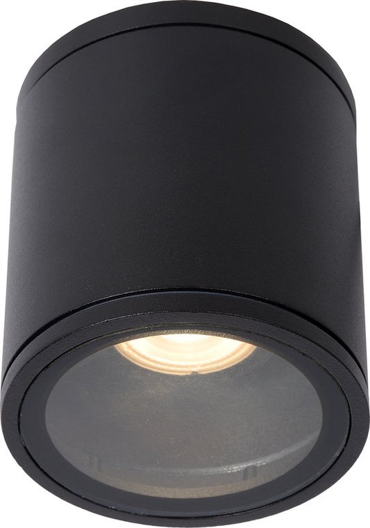 Lucide AVEN – Deckenstrahler (Deckenleuchte) für das Badezimmer – Ø 9 cm – 1xGU10 – IP65 – Schwarz
