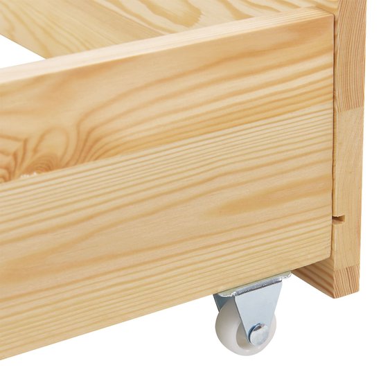 Kinderbett Marli - 80 x 160 cm - Holzfarbe - inkl. Bettkästen