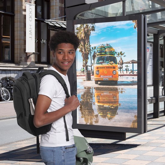 TRVLMORE Rucksack mit Lifetime - Rucksack mit 15.6 Zoll Laptopfach - Schultasche - Spritzwassergeschützt - Männer und Frauen - Jungen und Mädchen - 28L - Anthrazit