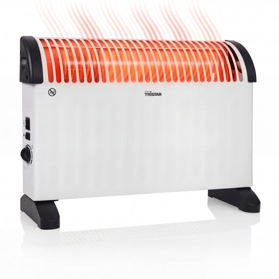 Tristar KA-5166 Konvektorheizung – 3 Heizstufen – Einstellbarer Thermostat – Turbo-Funktion – 750 W – 1250 W – 2000 W – Gebläsestufe