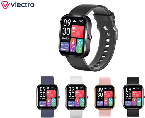 Vlectro - Fortschrittliche Smartwatch mit vielen Funktionen - Hellgrau