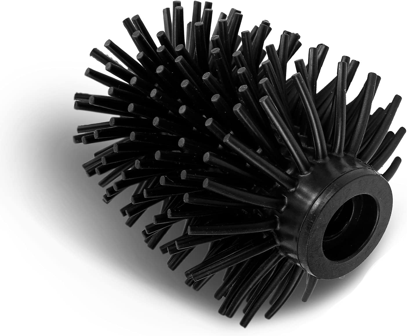 Badiona 2er-Set Toilettenbürstenköpfe aus Silikon - 8 cm - 12 mm Gewinde - Schwarz