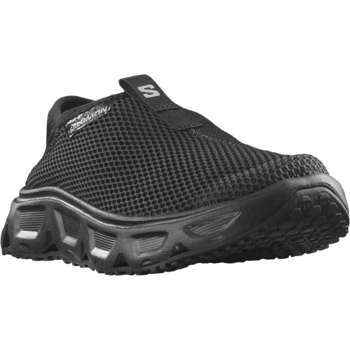 Salomon Reelax Moc 6.0 Erholungsschuhe für Damen – Schwarz – Slipper mit umklappbarem Fersenbereich – atmungsaktives Mesh – Größe 37 1/3