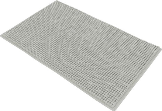 Loti Living Anti-Rutsch Badematte - Duschmatte - Badezimmermatte - Bodenmatte - Chenille Badematte - Grau - 50x80 cm