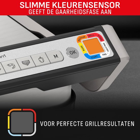Tefal OptiGrill 2in1 GC772D – Kontaktgrill – Intelligenter Grill und BBQ