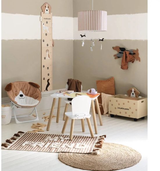 Atmosphera Kinder-Set Zeichentisch/Kindertisch + Kinderstühle – 58 x 38 x 43 cm – Weiß