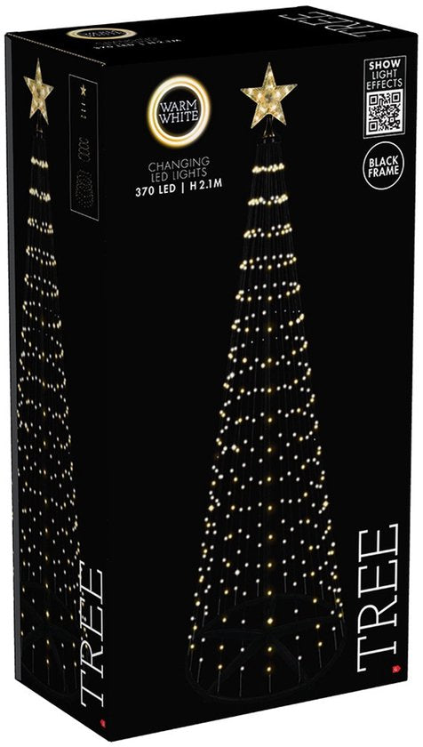 LED-Weihnachtsdekoration für draußen 210 cm mit 370 warmweißen LEDs
