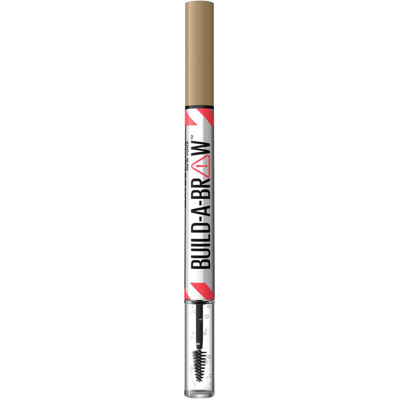 Maybelline Build-a-Brow 2-in-1 Augenbrauenstift & Fixiergel – 250 Blonde – Wasserfest – Bis zu 24 Stunden