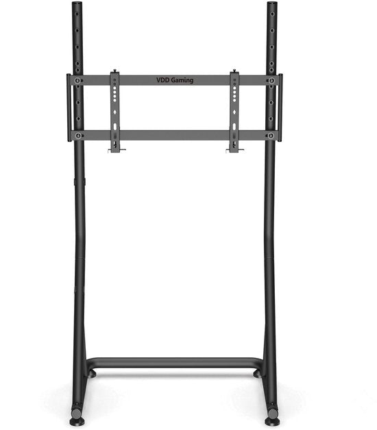 VDD Gaming – Monitorständer – Monitorständer für Sim-Racing – Universal – 32" bis 55" – Freistehend – Verstellbar – Arretierbar – 72 x 48 x 123 cm – 50 kg – Schwarz