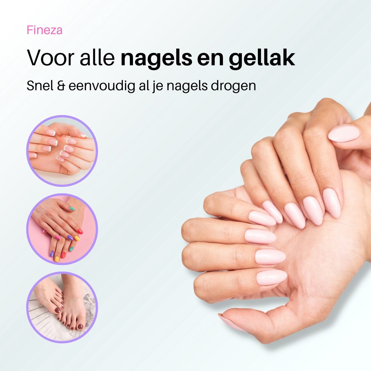 Fineza UV-Lampe Gel-Nägel - Nageltrockner LED-Lampe Nägel - Gellack Nageltrockner - Nagellampe - Schwarz