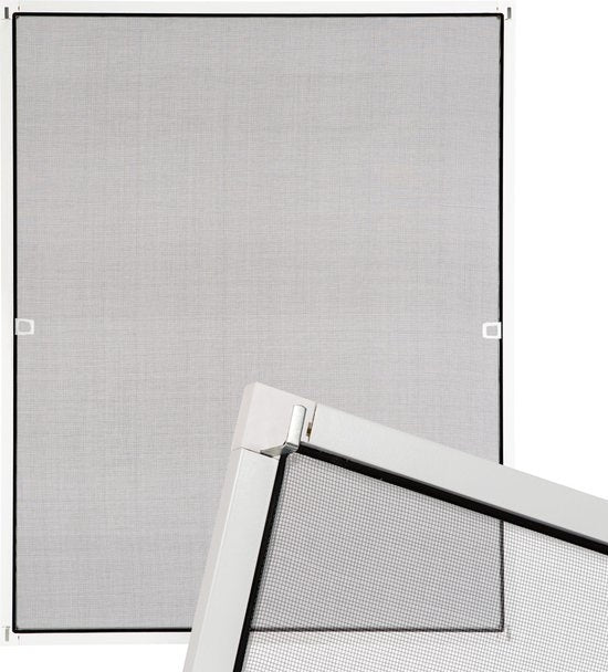 tectake - Fliegengitter für Fenster - 120x140 cm - Weiß - 401206
