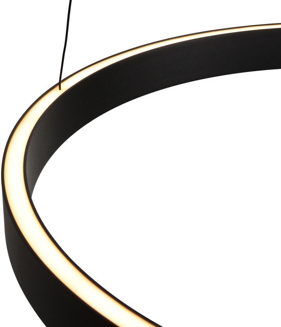 Steinhauer Exclusive Hängeleuchte Mykty - Metall - Ø 60 cm - LED - Schwarz