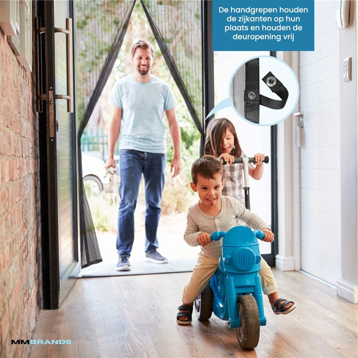 MM Brands Fliegengitter - Magnetischer Türvorhang - Vorhang für Tür - 210 x 100 cm