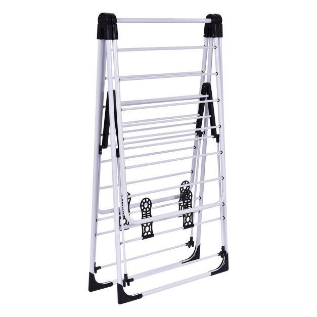 Coast Wäscheständer Metall ausziehbar Schwarz + Silber - 110-189 cm