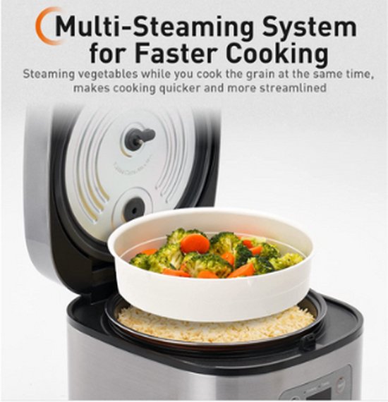 Joyoung – Multifunktionaler Reiskocher/Dampfgarer 4 l – Intelligente automatische Küchengeräte – Herd – Elektrisches Kochen – Haushaltsgeräte – Edelstahl