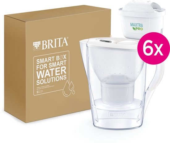 BRITA Wasserfilterkanne Marella Cool – 2,4 l, weiß – inkl. 3 MAXTRA PRO Pure Performance Wasserfilterkartuschen – Vorteilspackung