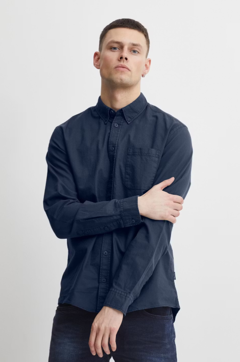 Blend Shirt Oxford Dress Blues - Größe M - Stilvolles Casual Herrenhemd