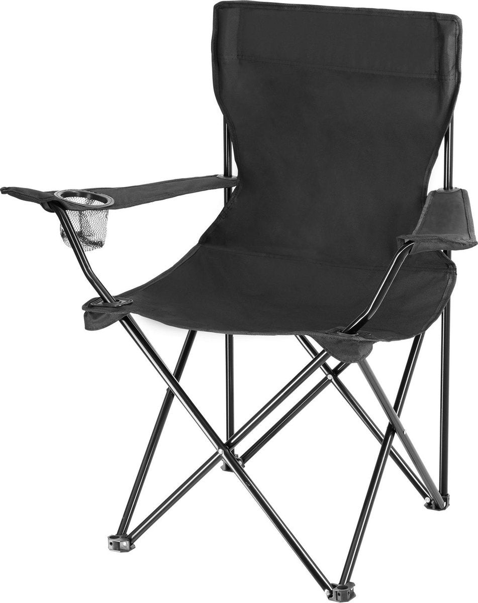 tectake - Satz von 2 Campingstühlen - Gil schwarz - 403875