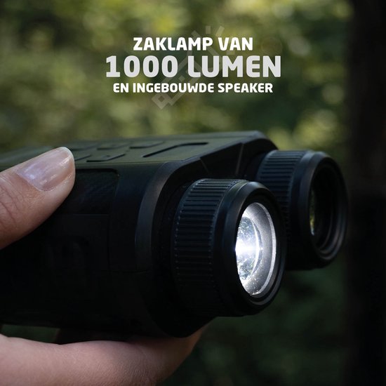 BREND Digitales Fernglas - 300 Meter Nachtsicht - 4K - 40 Megapixel - IPS-Bildschirm - 10x Zoom - Taschenlampe - Inklusive SD-Karte - Schwarz