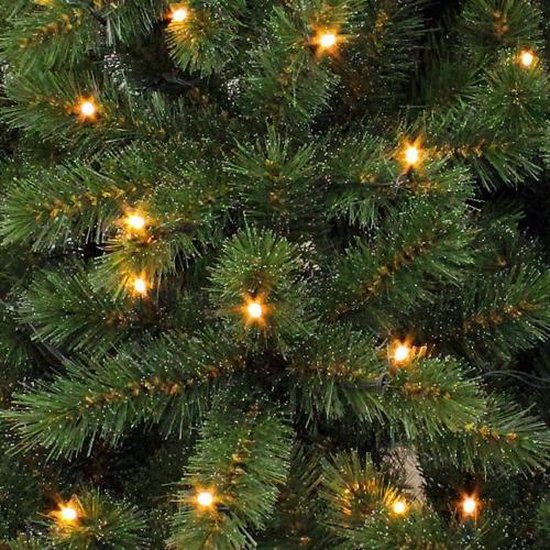 Triumph Tree Bristlecone Künstlicher Weihnachtsbaum mit LED-Lichtern - H185 x Ø119 cm - Dunkelgrün