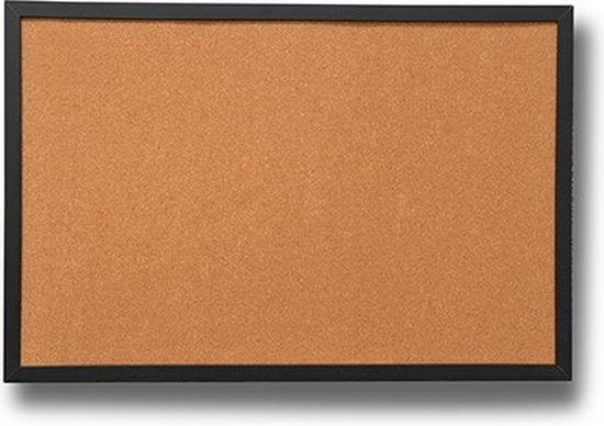 Pinnwand Kork - Schwarzer Holzrahmen - 40 x 60 cm