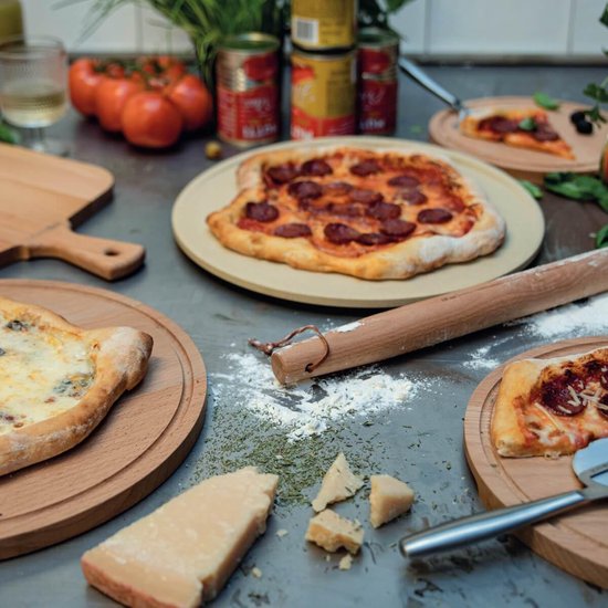 Boska Pizzastein Deluxe L - für Backofen & BBQ - Krustenpizza - Ø 35 cm - BBQ-Zubehör