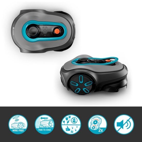 Gardena Smart Sileno Free 1000 Mähroboter – bis zu 1000 m² – 63 x 43 x 26 cm