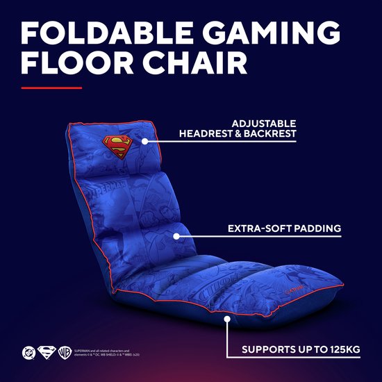 Vertrauen GXT 718SM RAYZEE SUPERMAN - Floor Gaming Chair - faltbar - Soft Stuhl - Superman