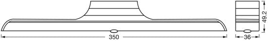 LEDVANCE LINEAR LED SCHARNIER Unterschrankbeleuchtung, 4 W, 325 lm, warmweißes Licht, magnetisches Lampengehäuse, Bewegungs- und Tageslichtsensor, dimmbar, lange Lebensdauer, Schutzklasse IP20, 3000 K