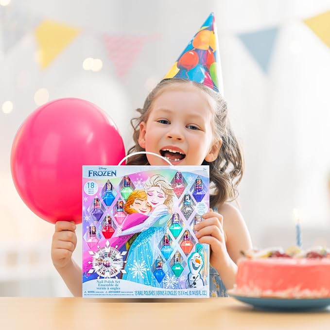 Townley Girl Disney Frozen Nagellack-Set für Kinder – 15 Farben – Peel-Off – Ab 3 Jahren