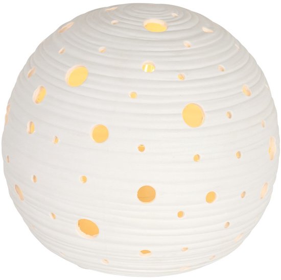 Anne Lighting Tischlampe Jazz – weiß – Keramik – 20 cm – E14-Fassung – 3110W