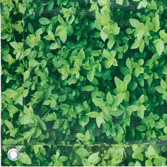 tectake - Balkongeländer Sichtschutz grüne Blätter - 90 cm - 6 Meter - 402711