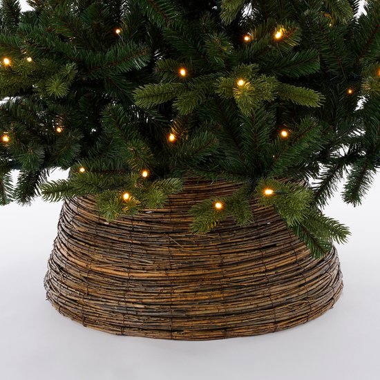 House of Seasons Weihnachtsbaumkorb - H26 x Ø55 cm - Weidenzweige - Braun