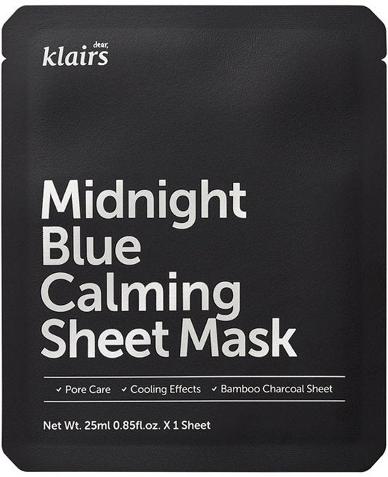Klairs Midnight Blue Beruhigende Gesichtsmaske, 1 Stück, 25 ml