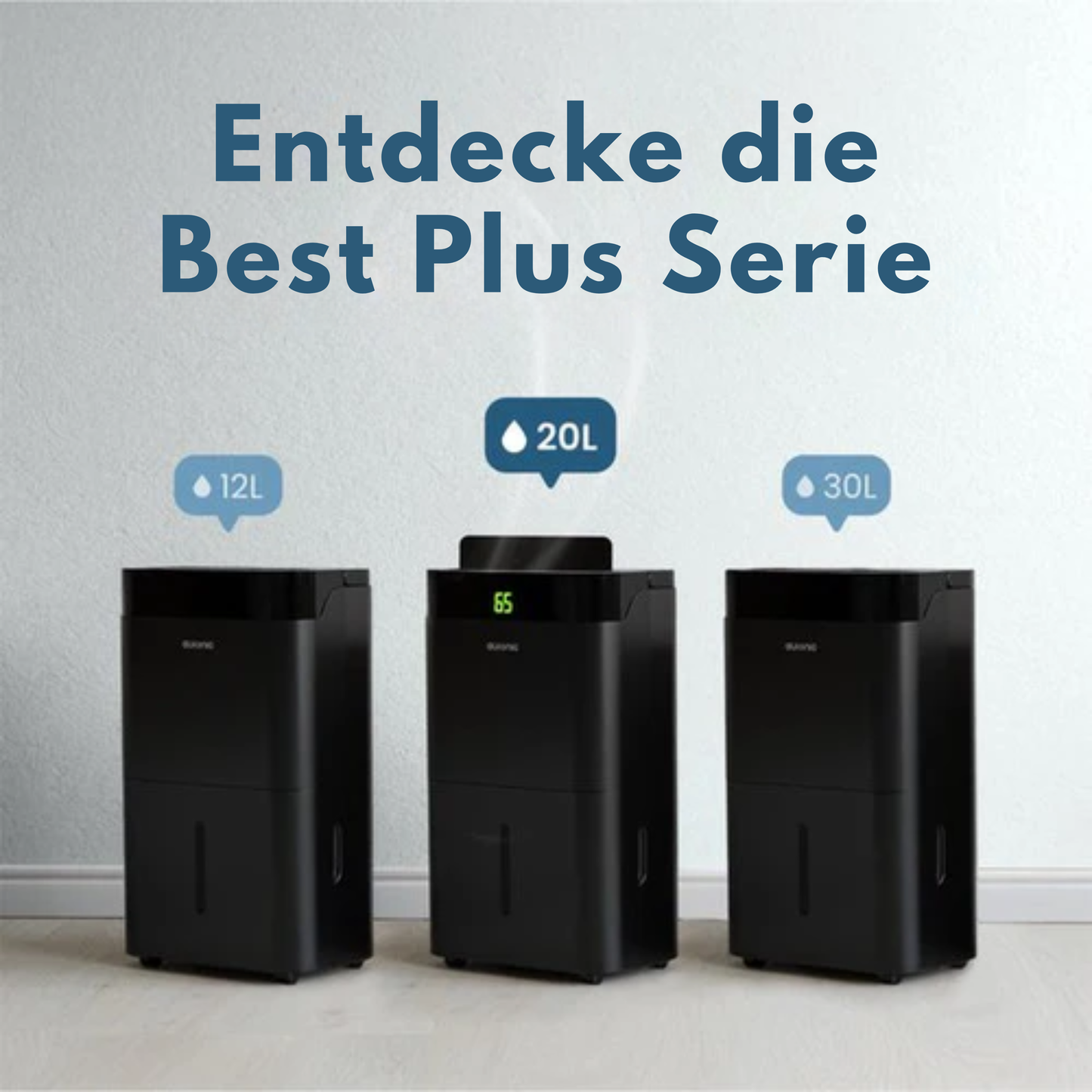 Auronic Luftentfeuchter und Luftreiniger - Better Plus Serie - Entfeuchtet 20L pro Tag - 5L Wassertank - Schlafzimmer, Badezimmer, Wohnzimmer und Büro - Feuchtigkeitsfresser für den Haushalt - Schwarz