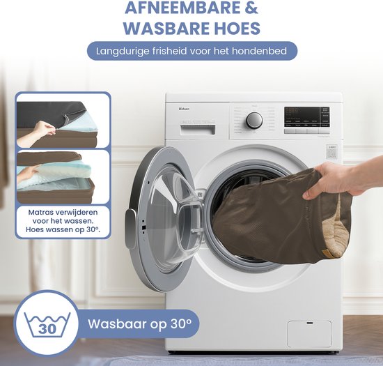 ELONEO Orthopädisches Hundebett – S – Braun